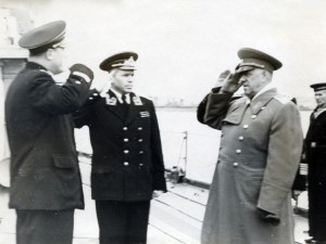 Г.Жуков на крейсере "Куйбышев" 1957г.