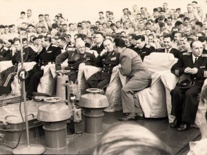 1957 г. Маршал Жуков на борту крейсера "Куйбышев"